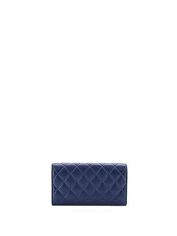 Chanel CC Gusset Classic Flap Wallet Quilted Caviar Long (view 2)