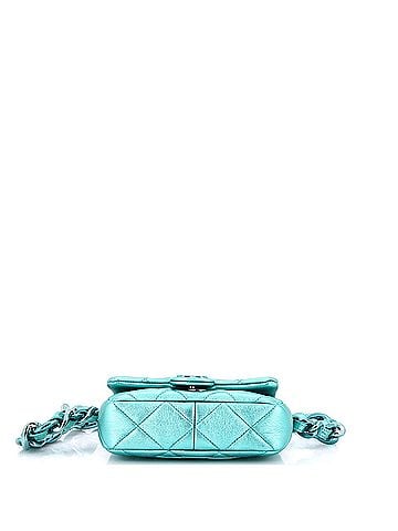 Chanel Short Lacquererd Chain CC Flap Bag Metallic Quilted Lambskin Mini (view 2)