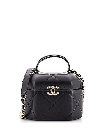 Chanel Octagon Top Handle Vanity Case Quilted Lambskin Small (view 1)