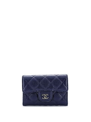 Chanel Classic Flap Card Case Quilted Caviar (view 1)
