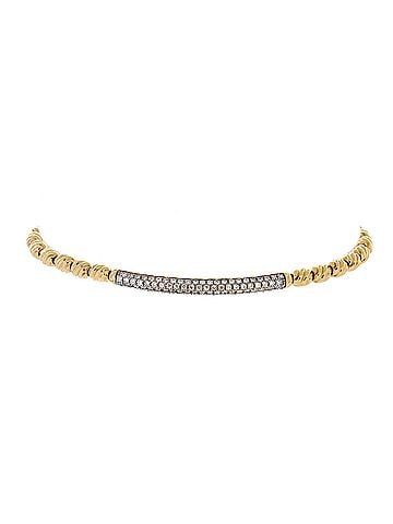 David Yurman Petite Pave Flex Bracelet 18K Yellow and White Gold with Diamonds (view 1)