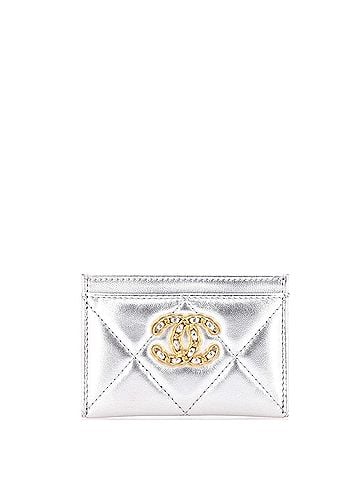 Chanel 19 Card Holder Quilted Iridescent Calfskin (view 1)