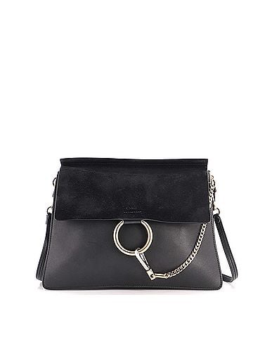 Chloé Faye Shoulder Bag Leather and Suede Medium (view 1)