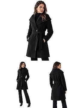 Tahari Belted Shawl Collar Coat Coat (view 2)