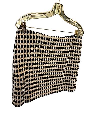Milly Polka Dot Mini Skirt Wool Skirt (view 2)