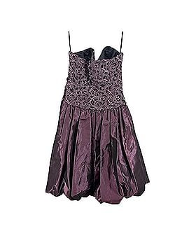 Victor Costa Shimmer Tafetta Bubble Hem Cocktail Dress (view 2)