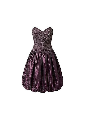 Victor Costa Shimmer Tafetta Bubble Hem Cocktail Dress (view 1)