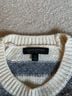 Banana Republic Stripes White Gray Pullover Sweater Size S - photo 3