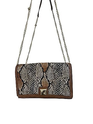 Neiman Marcus Pyramid Leather Clutch (view 1)