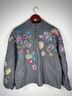 Johnny Was 100% Cotton 100% Polyester Gray Jacket Size M - photo 3