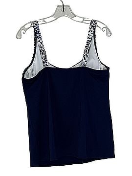 Lands' End Deep Sea Mixed Medallion Square neck Tankini top Swimsuit Top (view 2)