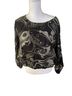 bryn WALKER 100% Linen Graphic Black Green Blouse Size XS - photo 1