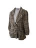 Bandolino Plaid Brown Black Tan Blazer Size 14 - photo 2