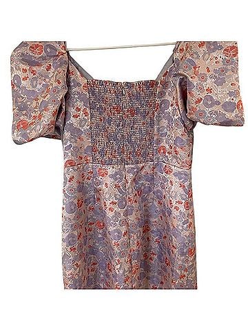 Ever New Pamela Puff Sleeve Jacquard Mini Dress Casual Dress (view 2)