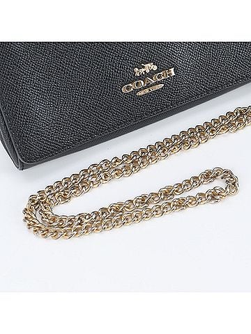 Coach Coach Crossgrain Leather Chain Shoulder Bag Crossbody for Women (view 2)