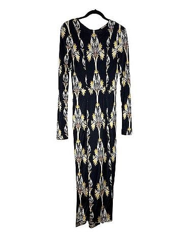 Suno Art Deco Botanical Iris Print Column Maxi Dress Cocktail Dress (view 1)