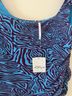Free People 100% Polyester Print Blue Burgundy Sleeveless Top Size M - photo 3