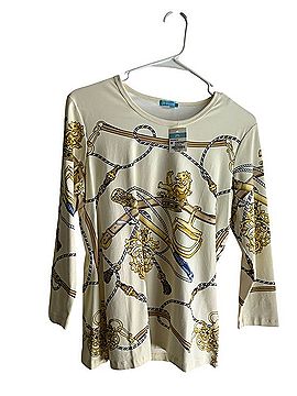 J. McLaughlin Signature Print Tee Long Sleeve T-Shirt (view 1)