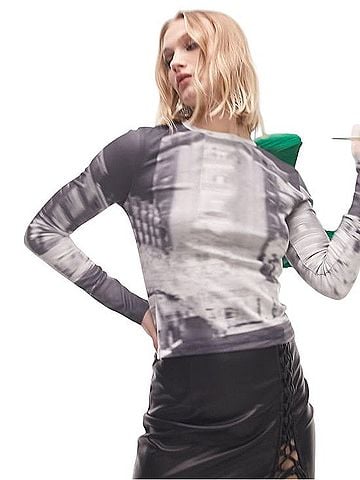 Topshop Scenic Long Sleeve T-Shirt (view 1)