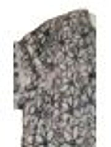 Papell Boutique Evening Adrianna Papell Silver Grey and Blue Embellished Blouse Blouse (view 2)