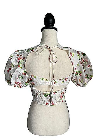 For Love & Lemons Celia Short Sleeve Blouse (view 2)