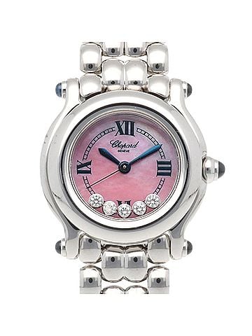 Chopard Chopard Happy Sport Wristwatch, Stainless Steel, Size 27, 8250-3006, Quartz Movement, Polished, Ladies', Sport, Moving Diamonds (view 1)