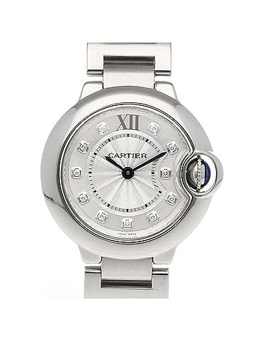 Cartier Cartier Ballon Bleu Wristwatch, Stainless Steel WE902073, Quartz, Polished, Ladies', CARTIER, 11P Diamonds (view 1)