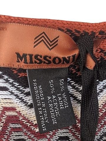 Missoni Multicolor Chevron Fringe Knit Poncho Poncho (view 2)