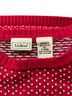 L.L.Bean 100% Cotton Polka Dots Red Pullover Sweater Size XL - photo 3
