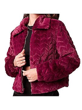 Band of the Free Val Faux Fur Chevron Jacket Jacket (view 1)