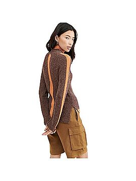 Theo & Spence Three Tone Mock Neck Sweater Turtleneck Sweater (view 2)
