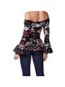 Venus Aztec Or Tribal Print Black Blouse Size S - photo 2