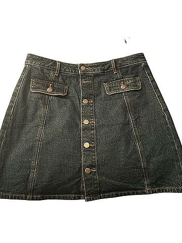 Rivete Rivete Button-Front Casual Skirt (view 1)