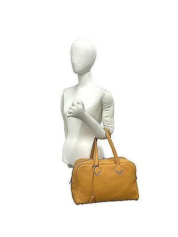 Hermès HERMES Victoria 35 Taurillon Clemence Leather Boston Bag Handbag Natural Sable 48917 (view 2)
