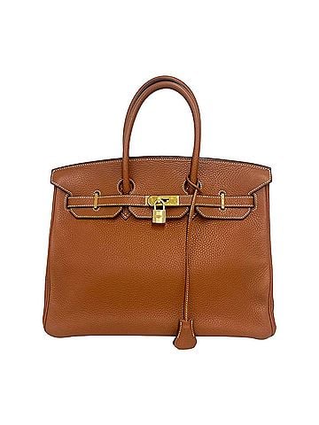 Hermès HERMES Birkin 35, Taurillon Clemence Leather, Genuine Leather Handbag, Business Bag, Caramel, 60298 (view 1)