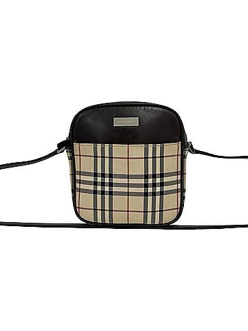 Burberry BURBERRY Burberry Logo Hardware Nova Check Pattern Canvas Leather Genuine Shoulder Bag Pouch Beige 25203 (view 1)