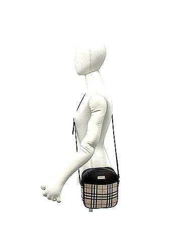 Burberry BURBERRY Burberry Logo Hardware Nova Check Pattern Canvas Leather Genuine Shoulder Bag Pouch Beige 25203 (view 2)