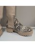 Lemonade Snake Print Brown Multi Color Boots Size 10 - photo 11