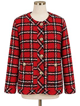 English Factory Plaid Boucle Jacket Jacket (view 1)