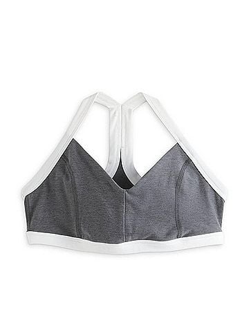 Beyond Yoga Spacedye Outlines Bra in True Gray Heather/Cloud White (view 1)