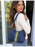 Coach Stripes Blue Green Gold Leather Hobo One size - photo 4