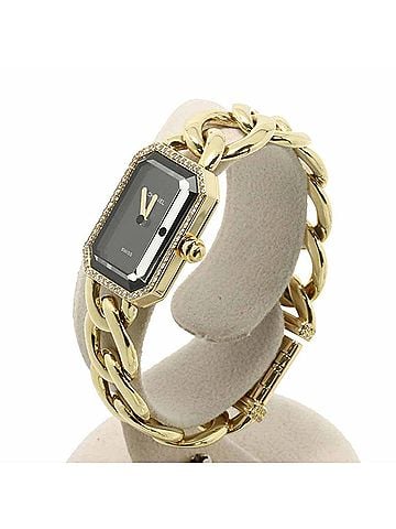 Chanel Chanel Premiere Large Size H0113 Women's Watch with Diamond Bezel, Buckle, Black, 18K Yellow Gold, Solid Quartz Movement. (view 2)