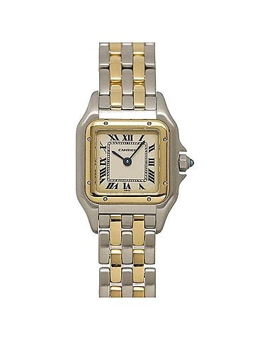 Cartier Cartier Panthère SM 2-Row W25029B6 Two-Tone Ladies' Watch, Ivory &amp; Yellow Gold (YG), Quartz. (view 1)