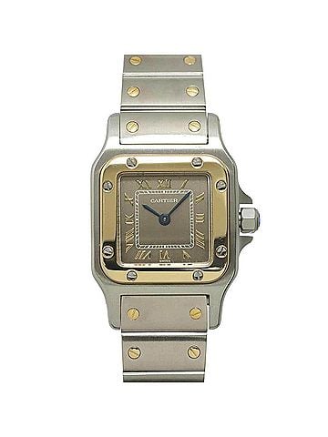 Cartier Cartier Santos Galbee SM Two-Tone W20031C4 Ladies' Watch, Gray YG Yellow Gold Quartz Watch (view 1)