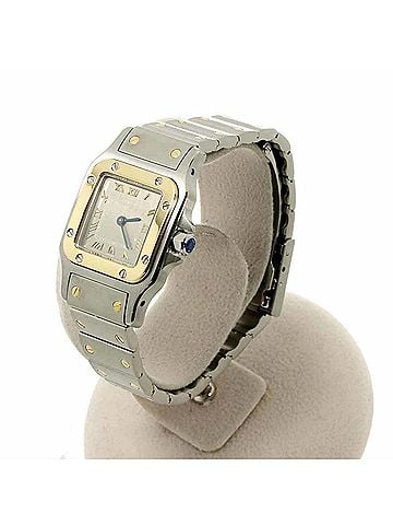 Cartier Cartier Santos Galbee SM Two-Tone W20031C4 Ladies' Watch, Gray YG Yellow Gold Quartz Watch (view 2)