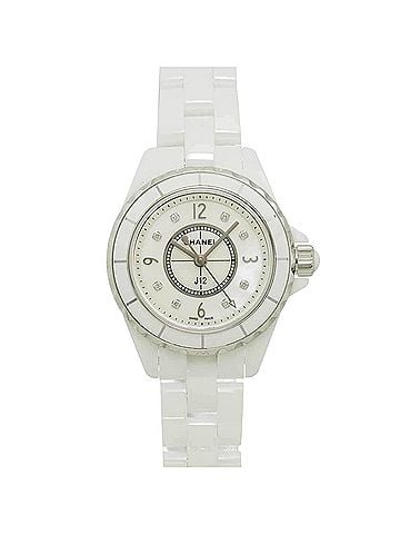 Chanel Chanel J12 29mm H2570 Women's Watch with 8 Diamonds, White Mother-of-Pearl, Ceramic, Quartz Movement (view 1)
