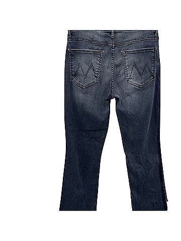 Mother Insider Crop Step Fray Racer Jeans (view 2)