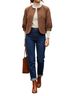 Banana Republic Tweed Brown Orange Jacket Size 2 - photo 4