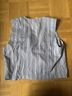 C&A Stripes Blue White Sleeveless Blouse Size 8 - photo 3