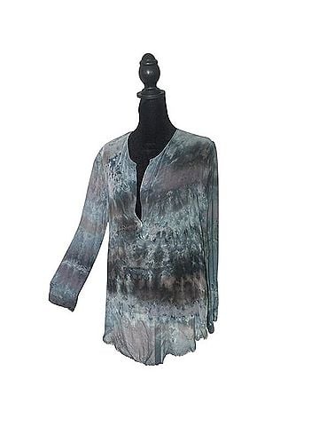 Raquel Allegra 3/4 Sleeve Henley (view 1)